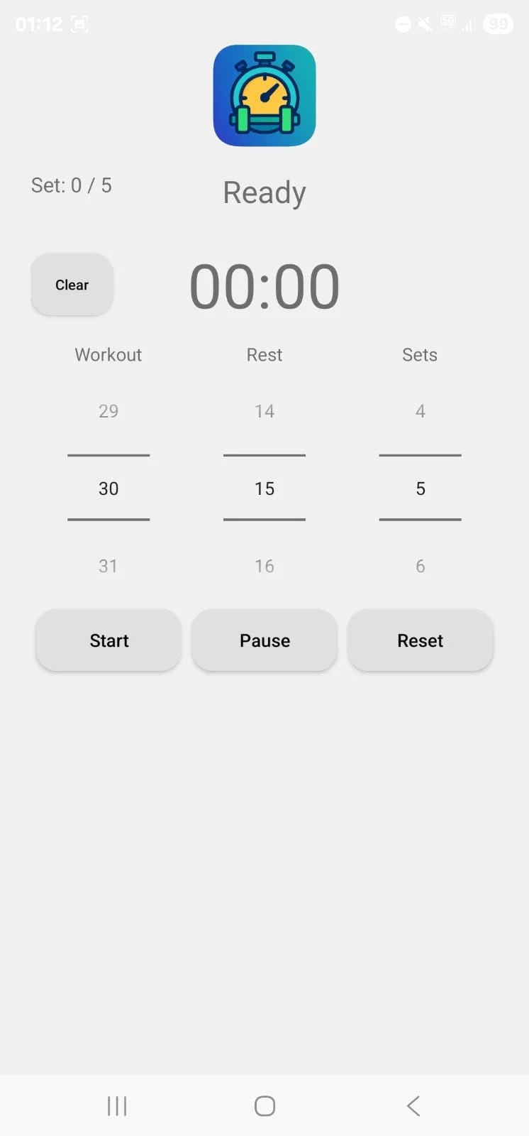 Fitness Timer settings or consent screen